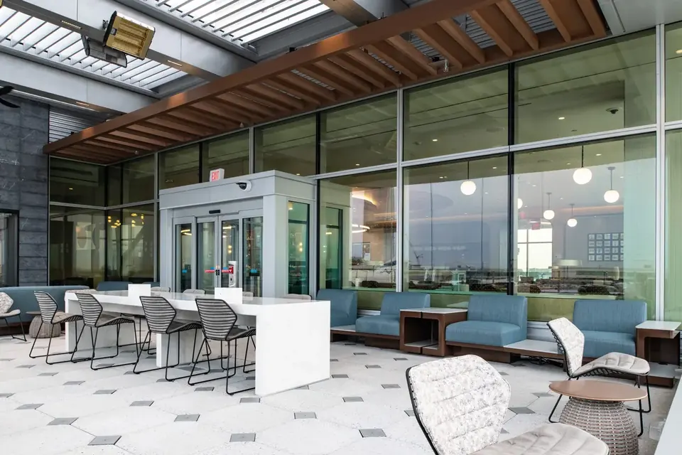 Covered Sky Deck with outdoor seating